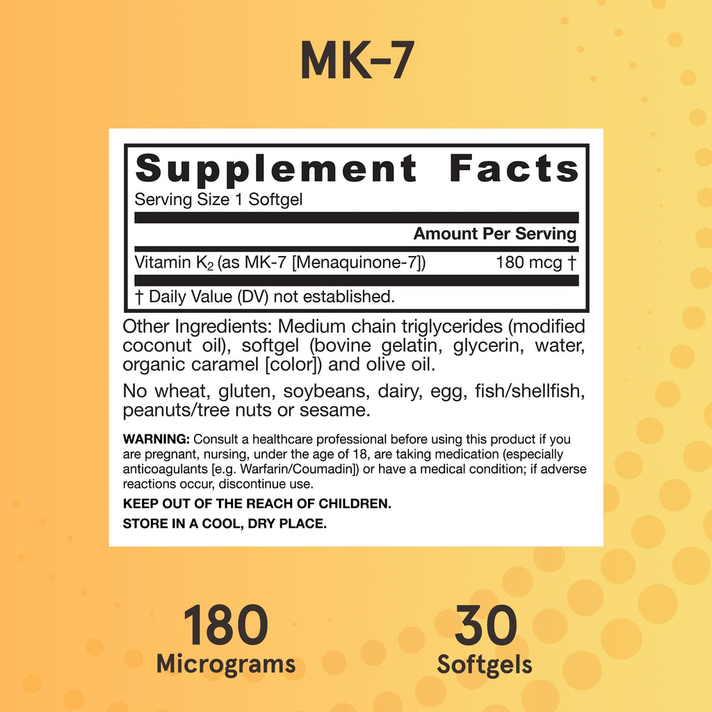 Jarrow Formulas MK-7 Vitamin K2 Softgels for Bone & Heart

