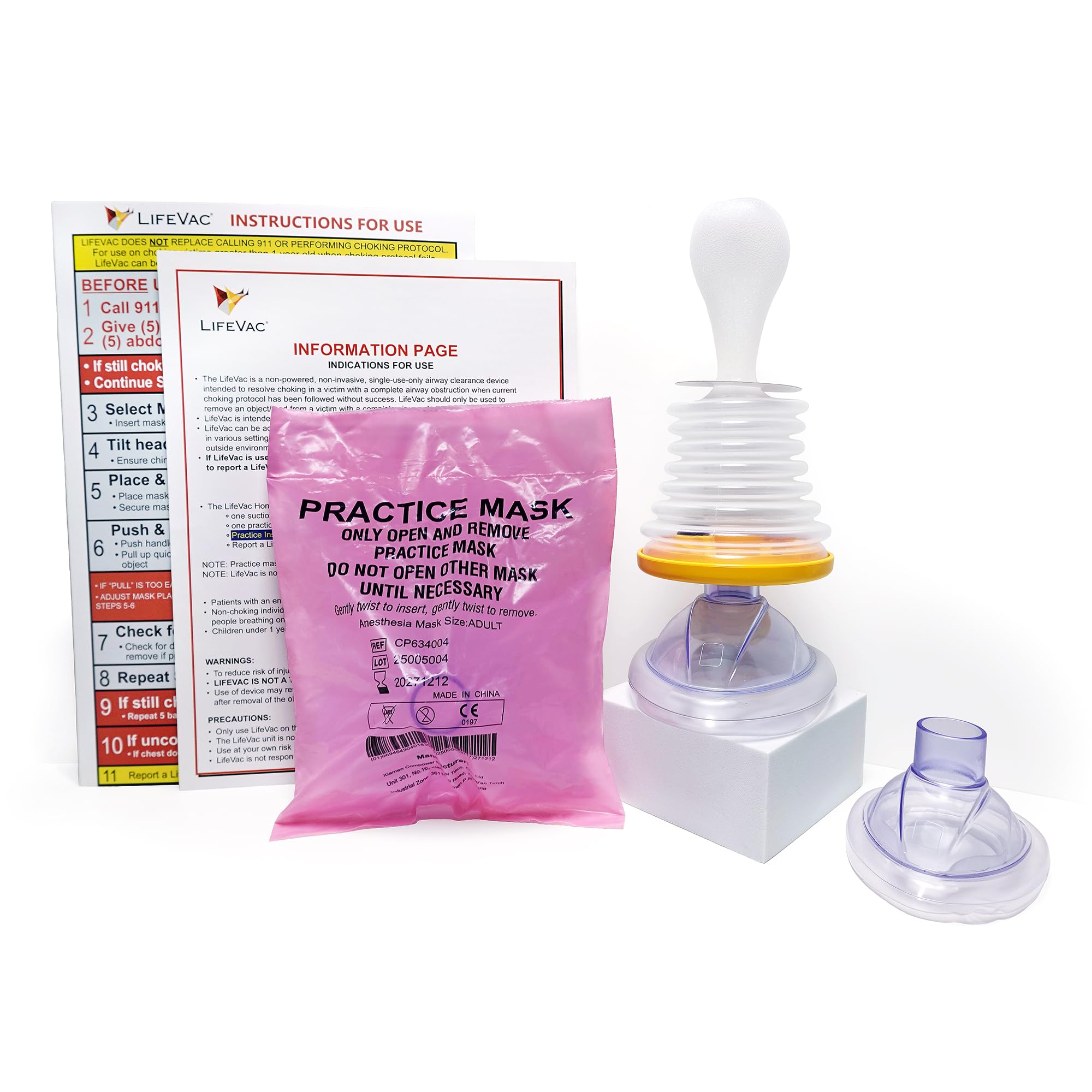 LifeVac Home Kit Portable Suction Rescue Device for Choking Emergencies