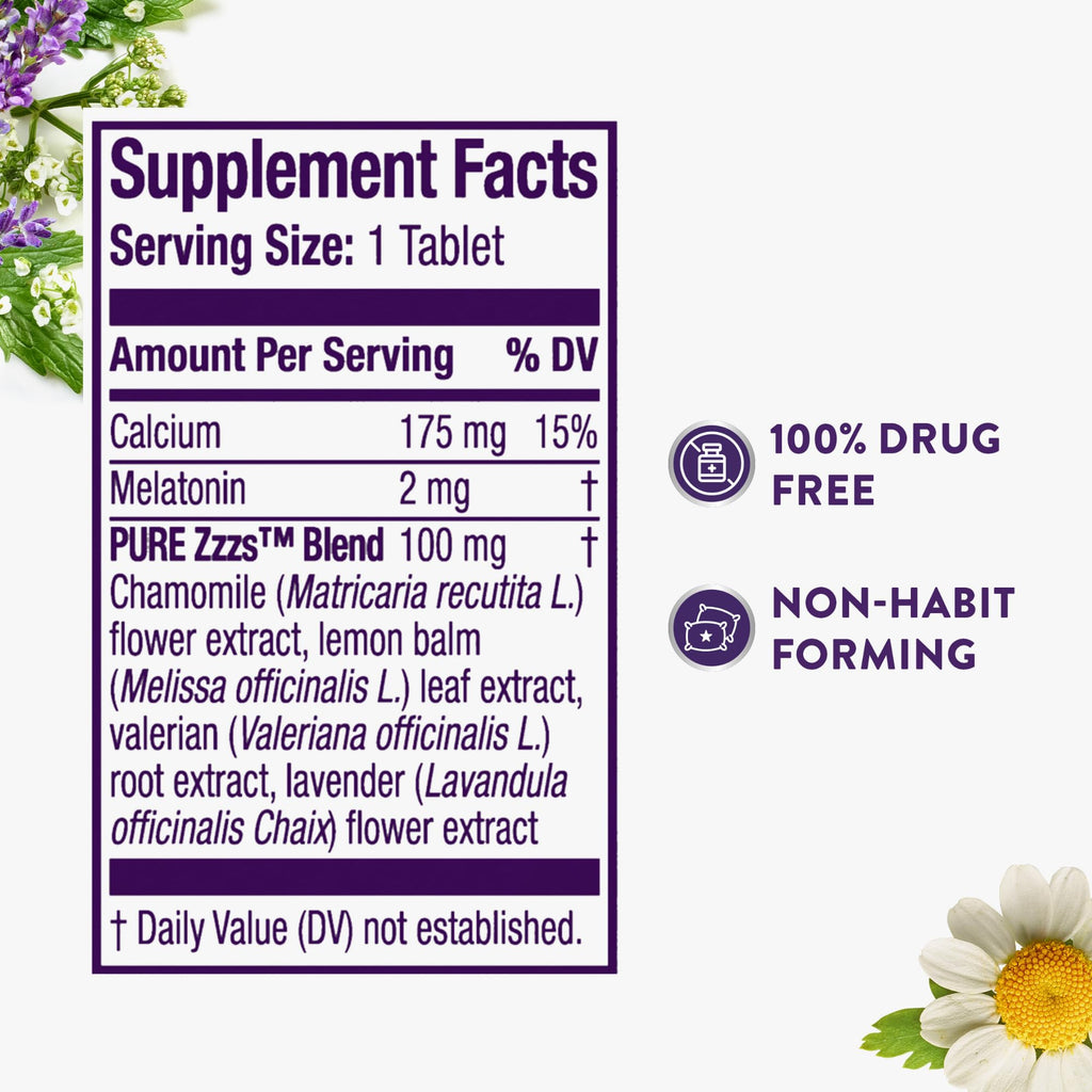 ZzzQuil PURE Zzzs All Night Sleep Aid Bi-Layer Melatonin

