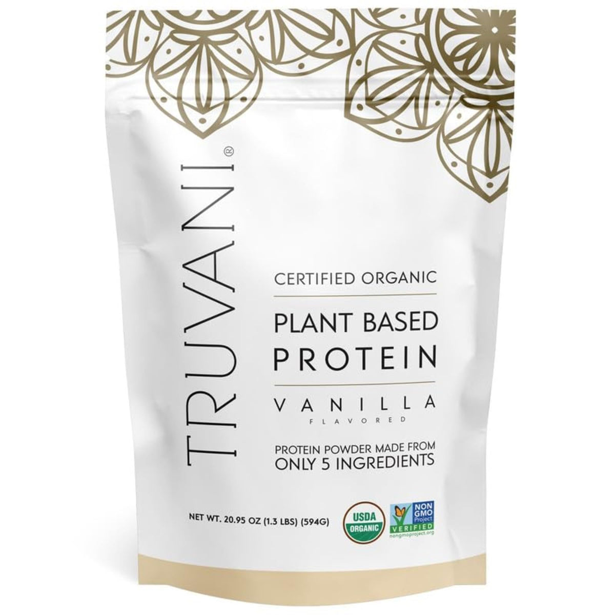 Truvani Vegan Pea Protein Powder - Plant-Based Protein