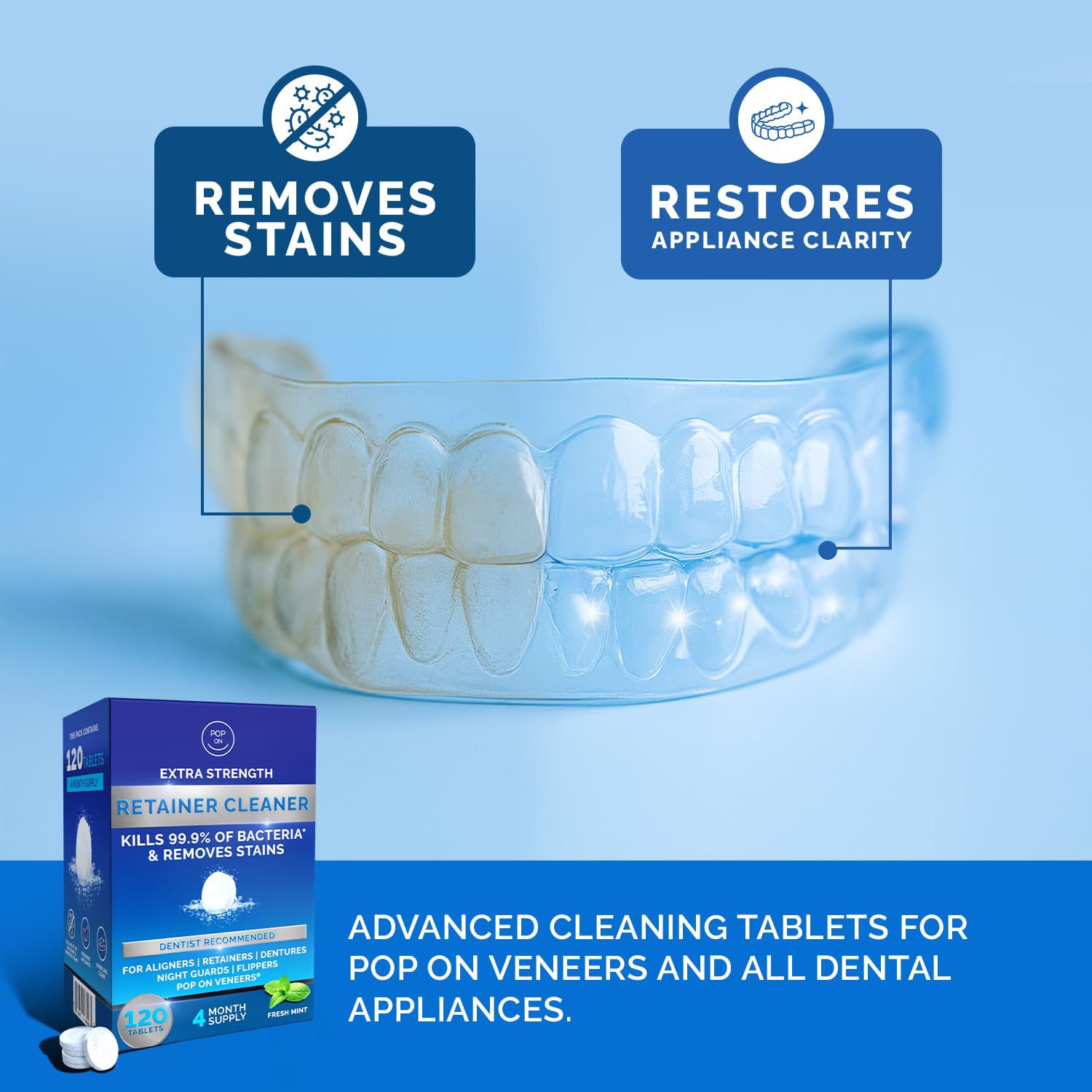 Retainer Cleaner Tablets for Invisalign & Aligners | Ultrasonic Safe


