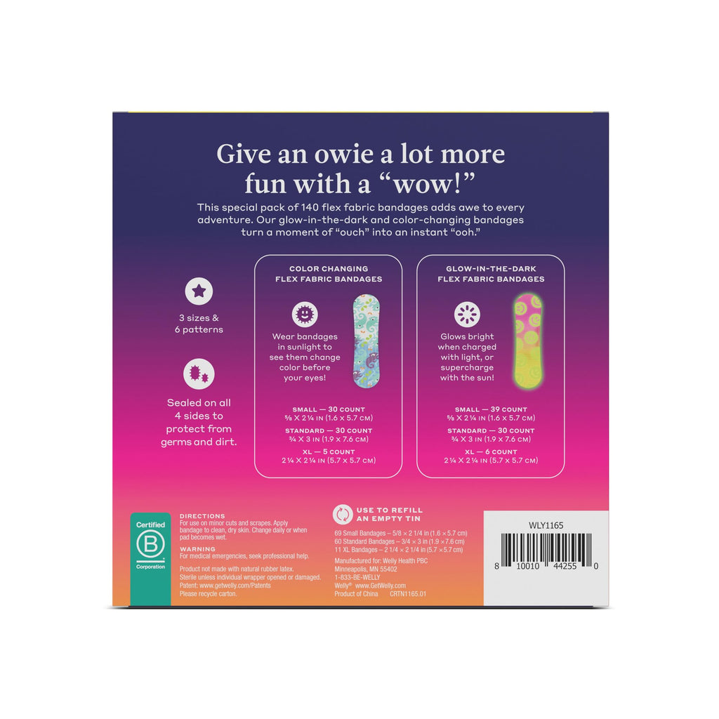 Welly Bandage Adhesive Flexible Fabric Bandages - Latex-Free

