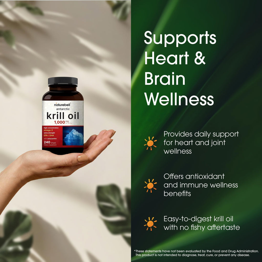 NatureBell Krill Oil Supplement | Heart Health & Immune Support

