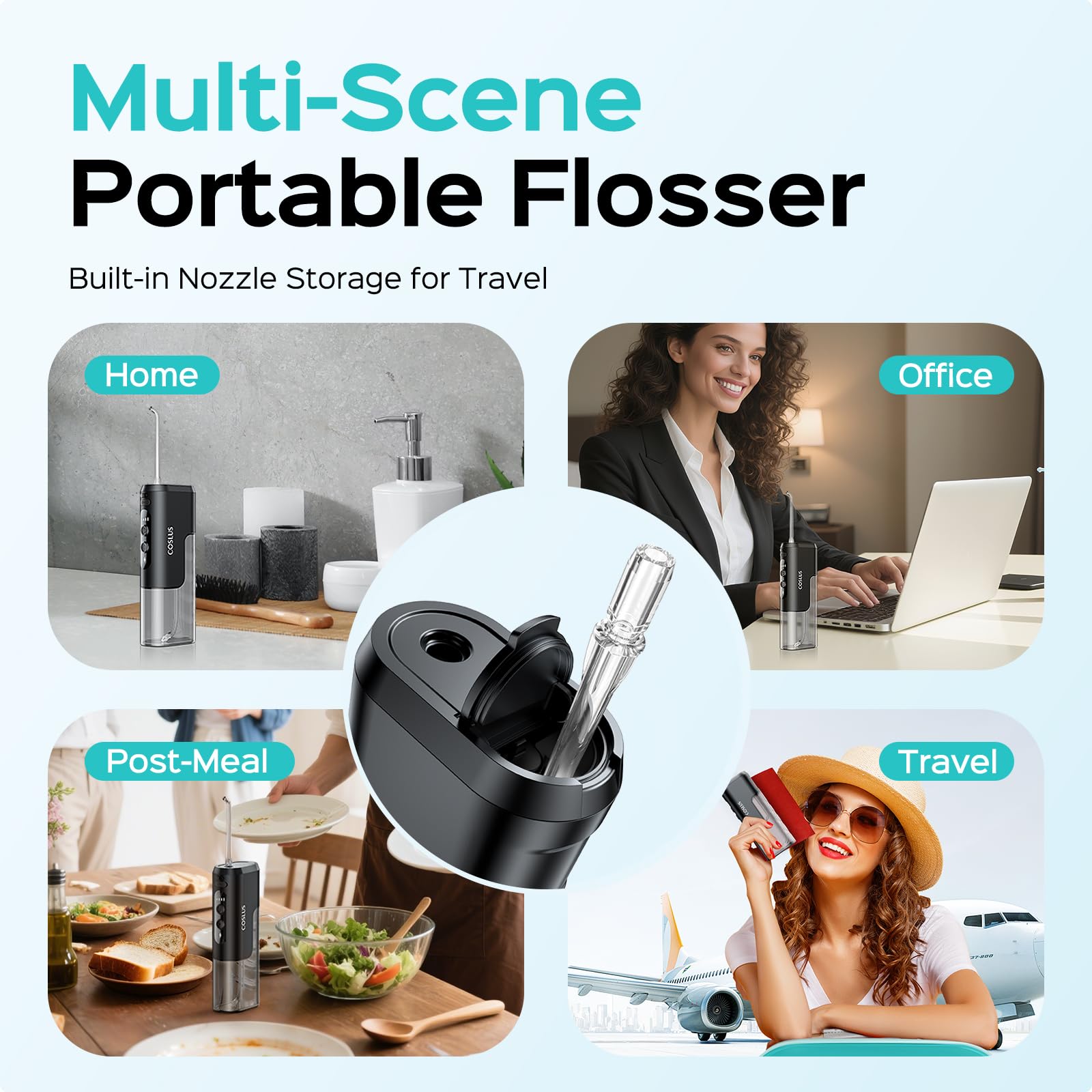 COSLUS Water Flosser T40 Mini - Travel Cordless Irrigator

