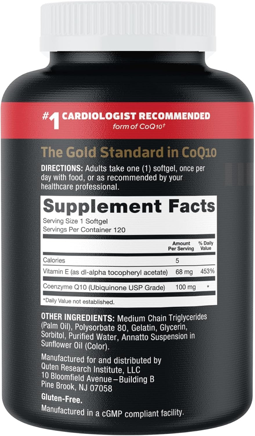 Qunol Ultra CoQ10 Softgels Water- and Fat-Soluble Antioxidant

