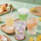 FLXzaszo Premium Disposable Plastic Cups with Lids

