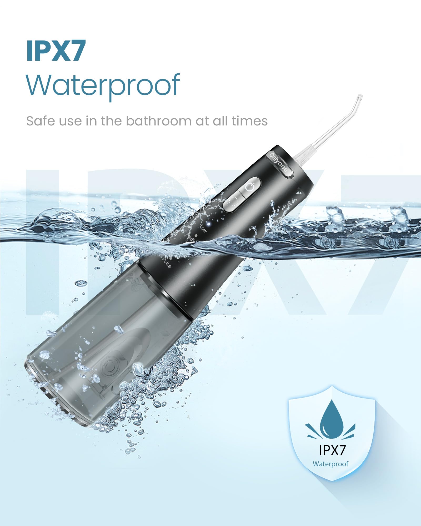 Onlyone Cordless Water Flosser with Adjustable Pressure

