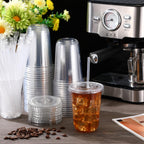 Ziliny PET Cups with Lids and Straws for Cold Drinks


