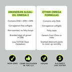 AMANDEAN Vegan Omega-3 Softgels with Algae DHA & EPA

