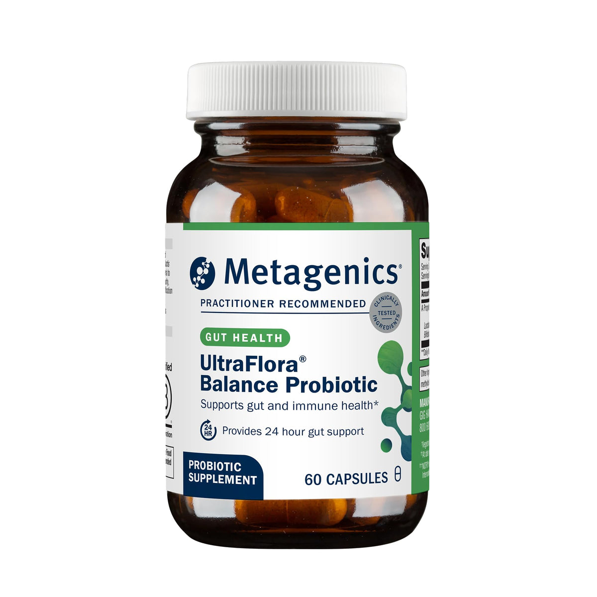 Metagenics UltraFlora Balance Probiotic Supplement for Digestive and Immune Support