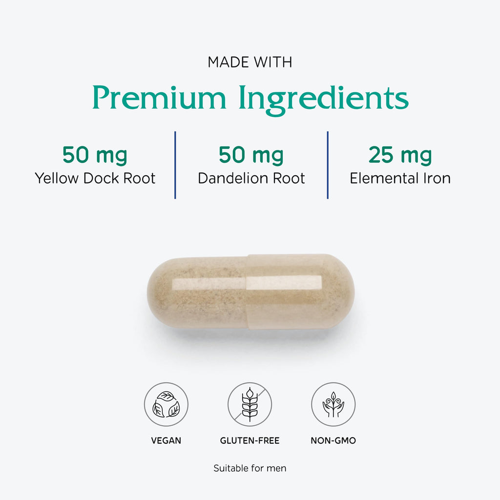 Vitanica Iron Bisglycinate with Vitamin C & B12 | Vegan

