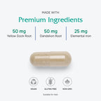 Vitanica Iron Bisglycinate with Vitamin C & B12 | Vegan

