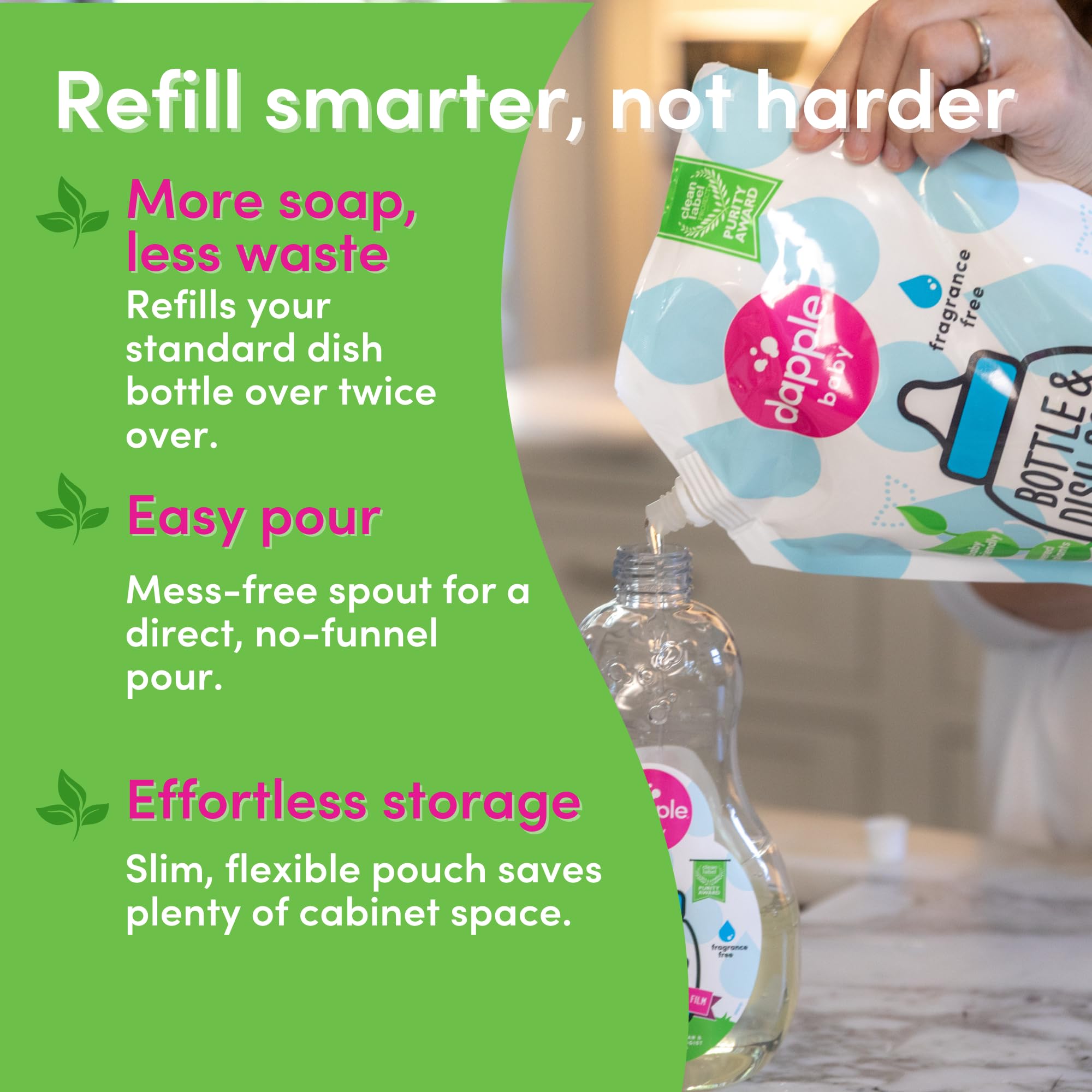 Dapple Baby Bottle & Dish Soap Refill Pouch Cleaner

