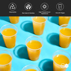 Turbo Bee Disposable Plastic Cups -Heat-Resistant, Food Safe

