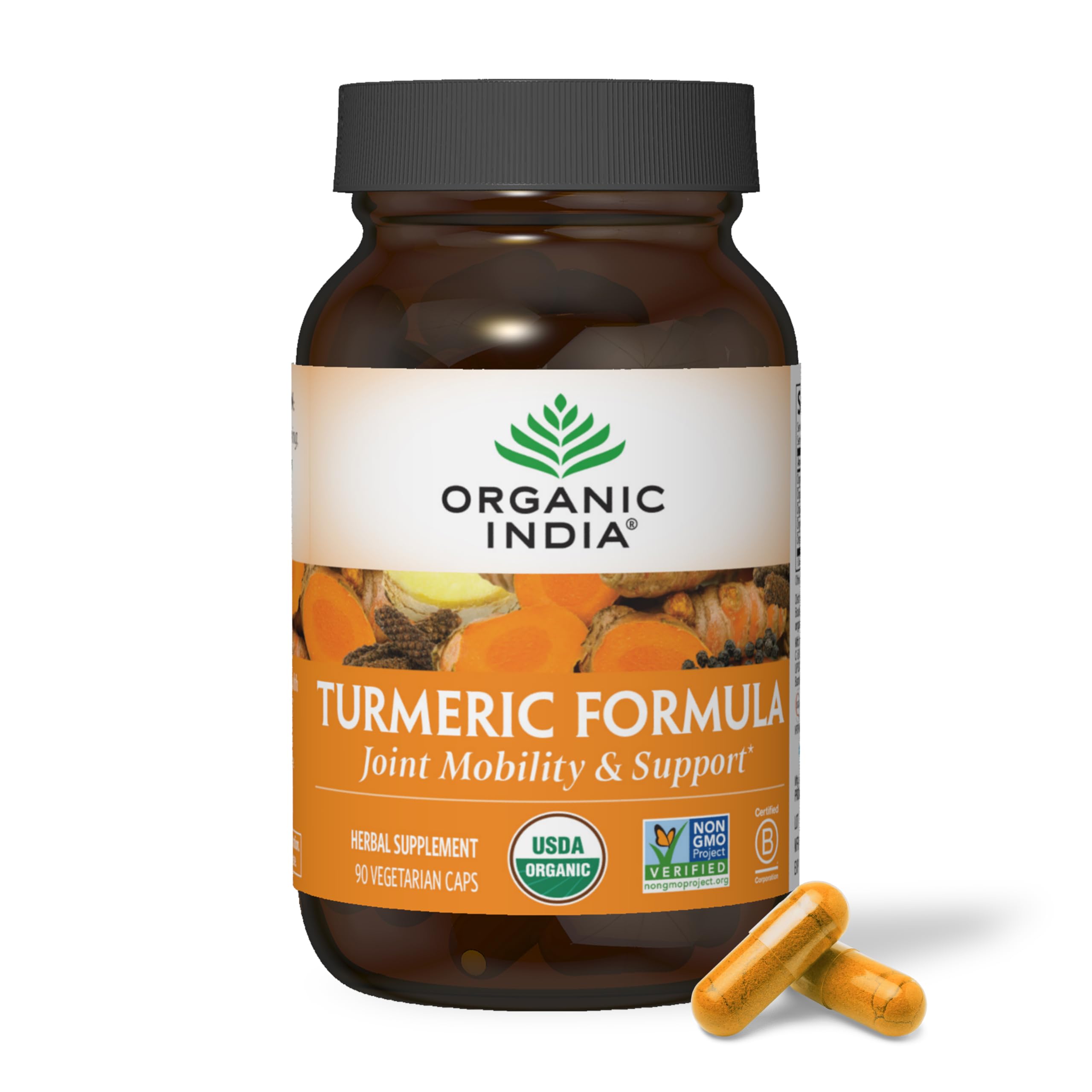 ORGANIC INDIA Turmeric Curcumin Herbal Supplement for Joint Mobility