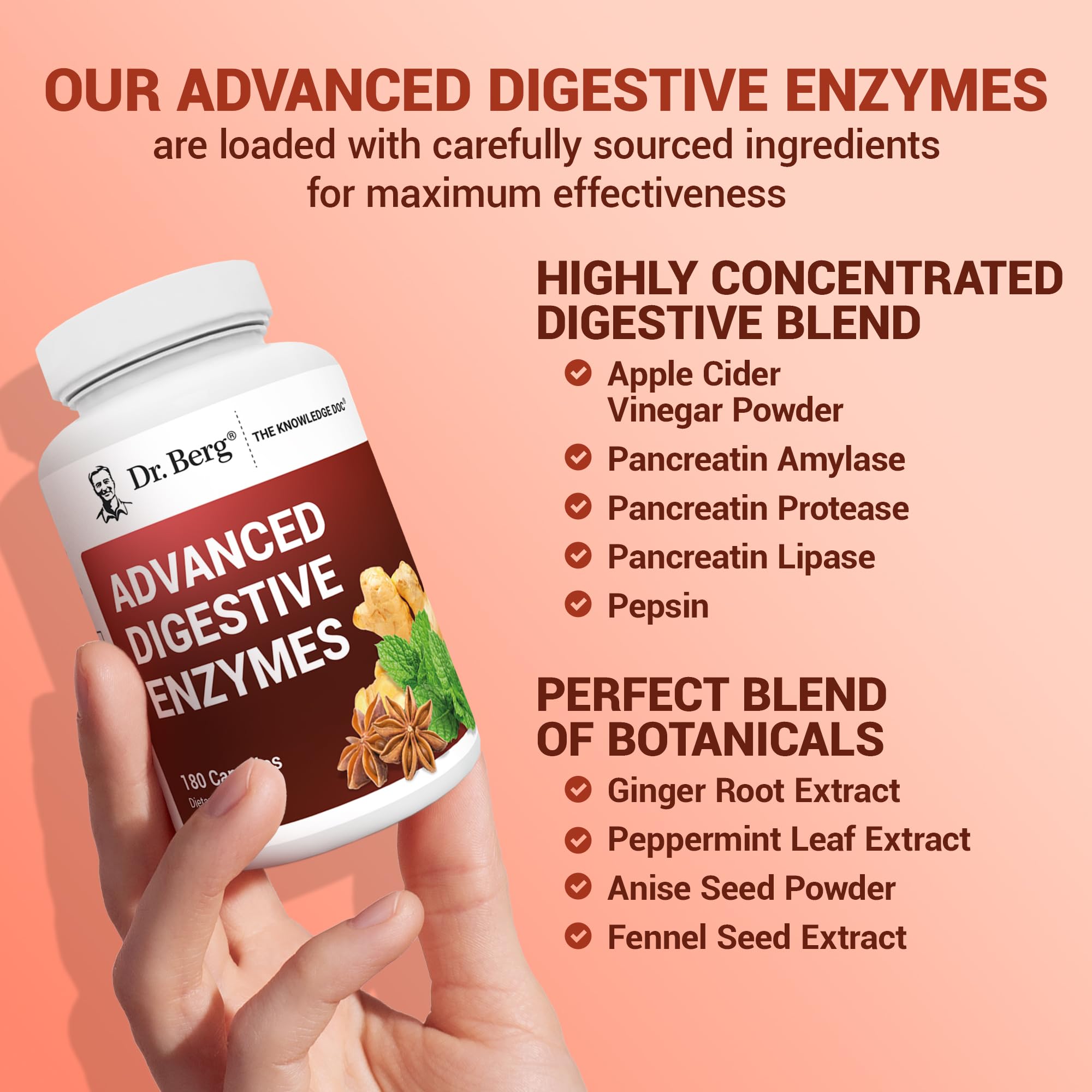 Dr. Berg Advanced Digestive Enzymes with Apple Cider Vinegar


