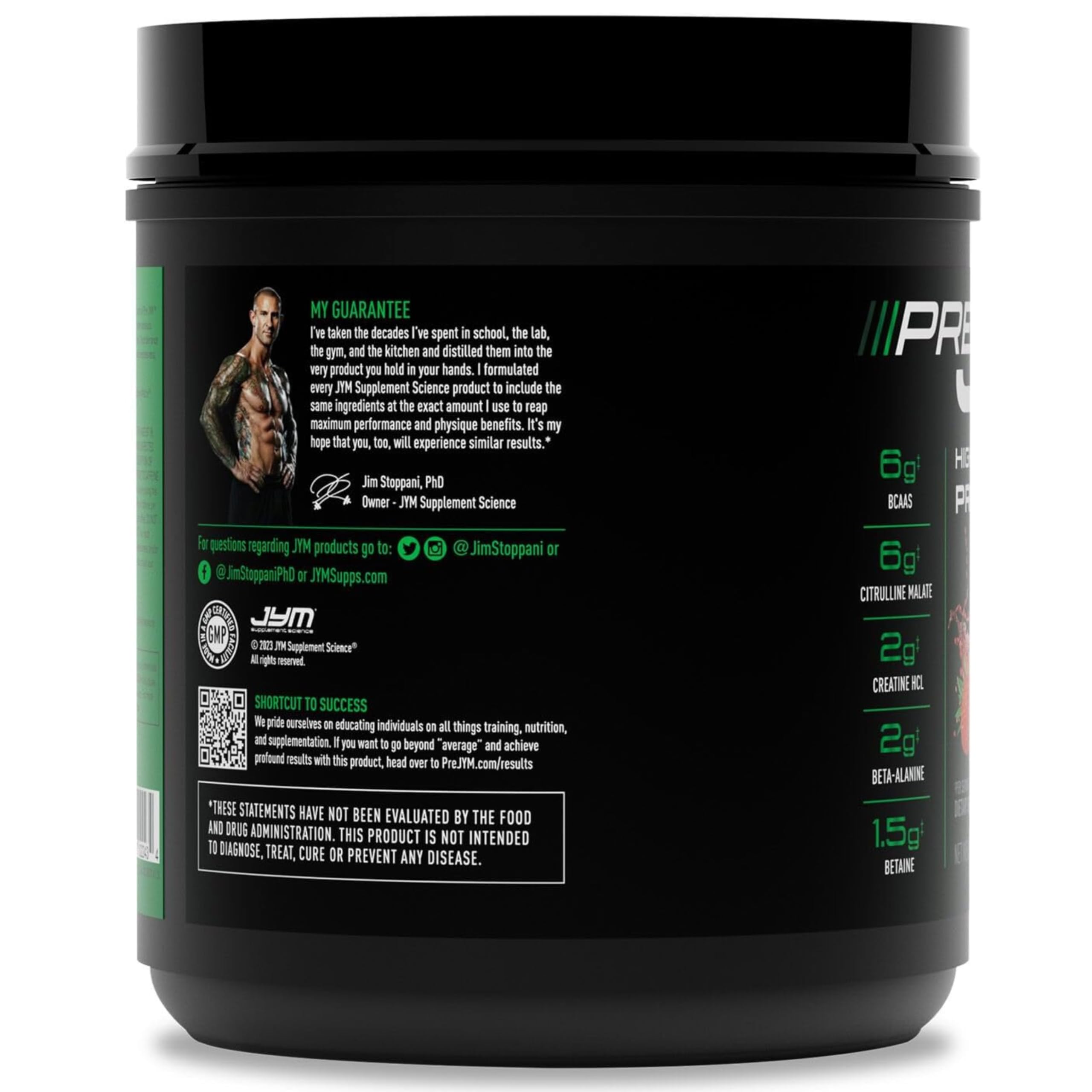 Pre Workout Powder by JYM Supplement Science for Strength


