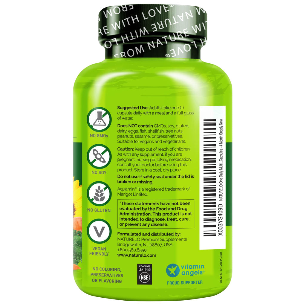 Naturelo Men’s One Daily Multivitamin – Plant-Based

