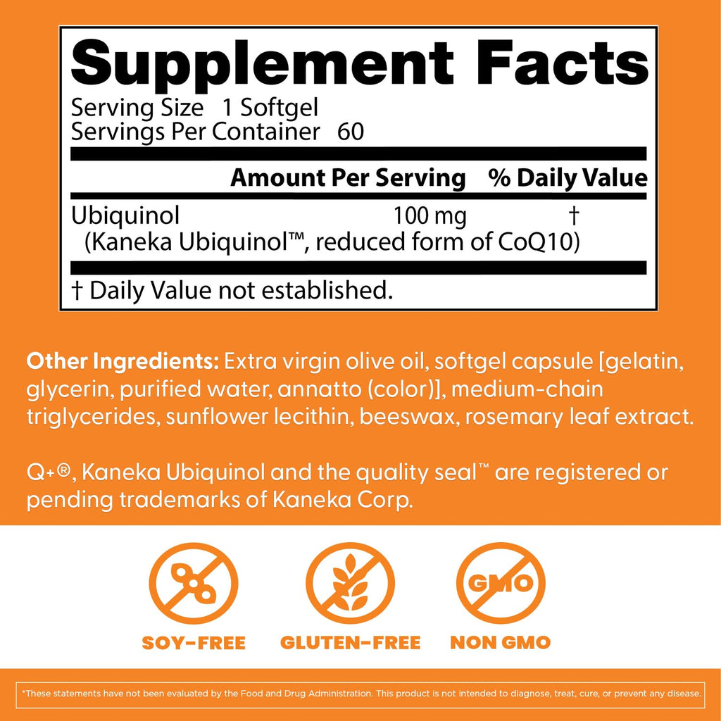 CoQ10 Doctor's Best Kaneka Ubiquinol Supplement


