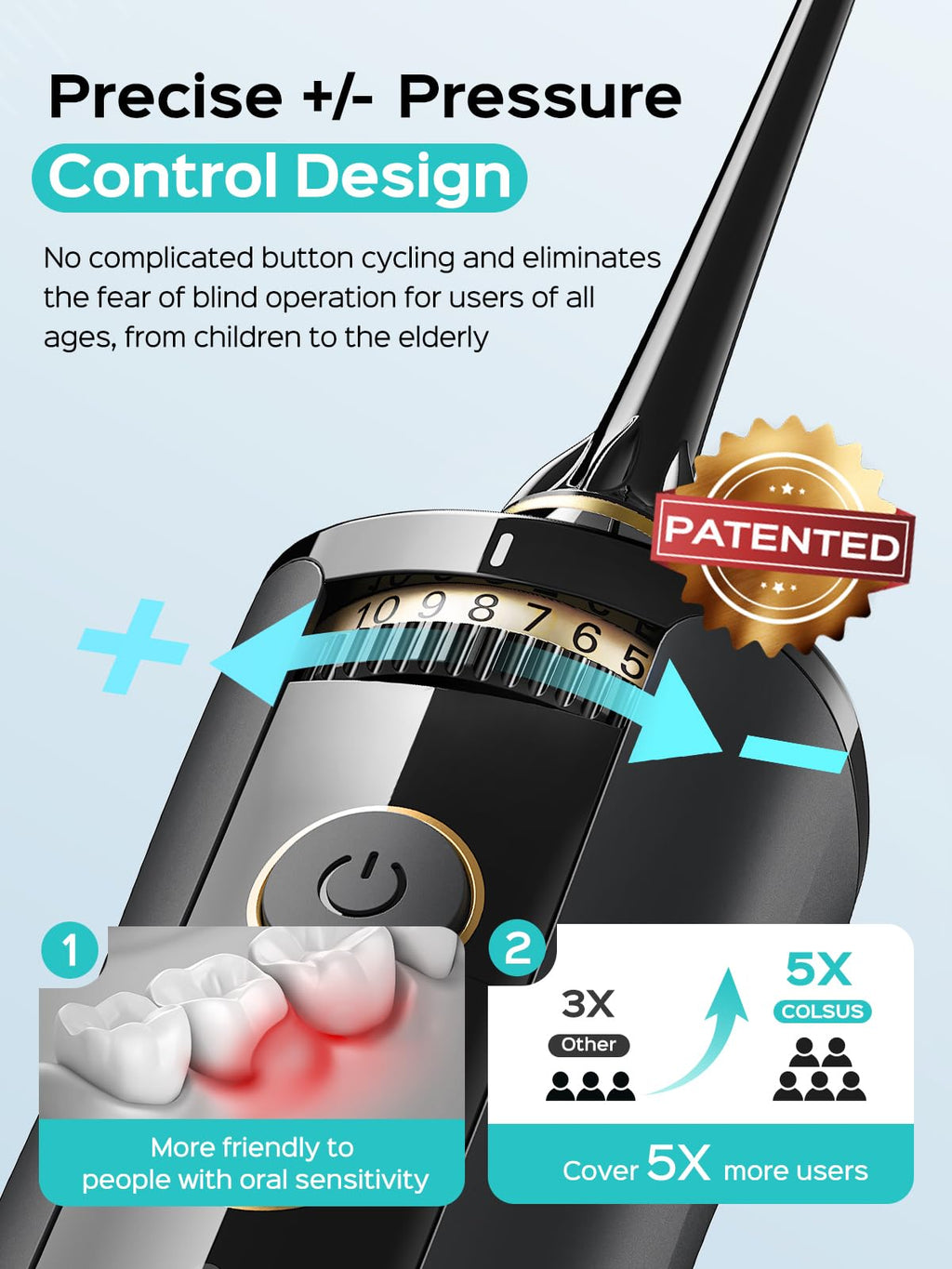 COSLUS ADA E40 Water Flosser - 10 Settings

