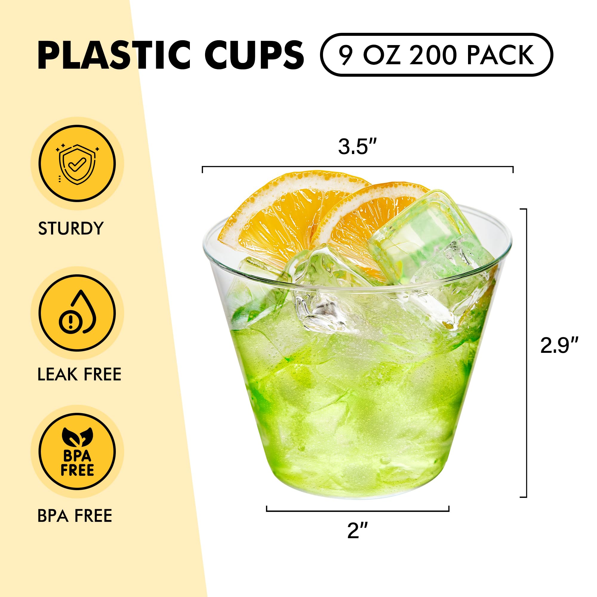 RACETOP Disposable Plastic Cups for Parties

