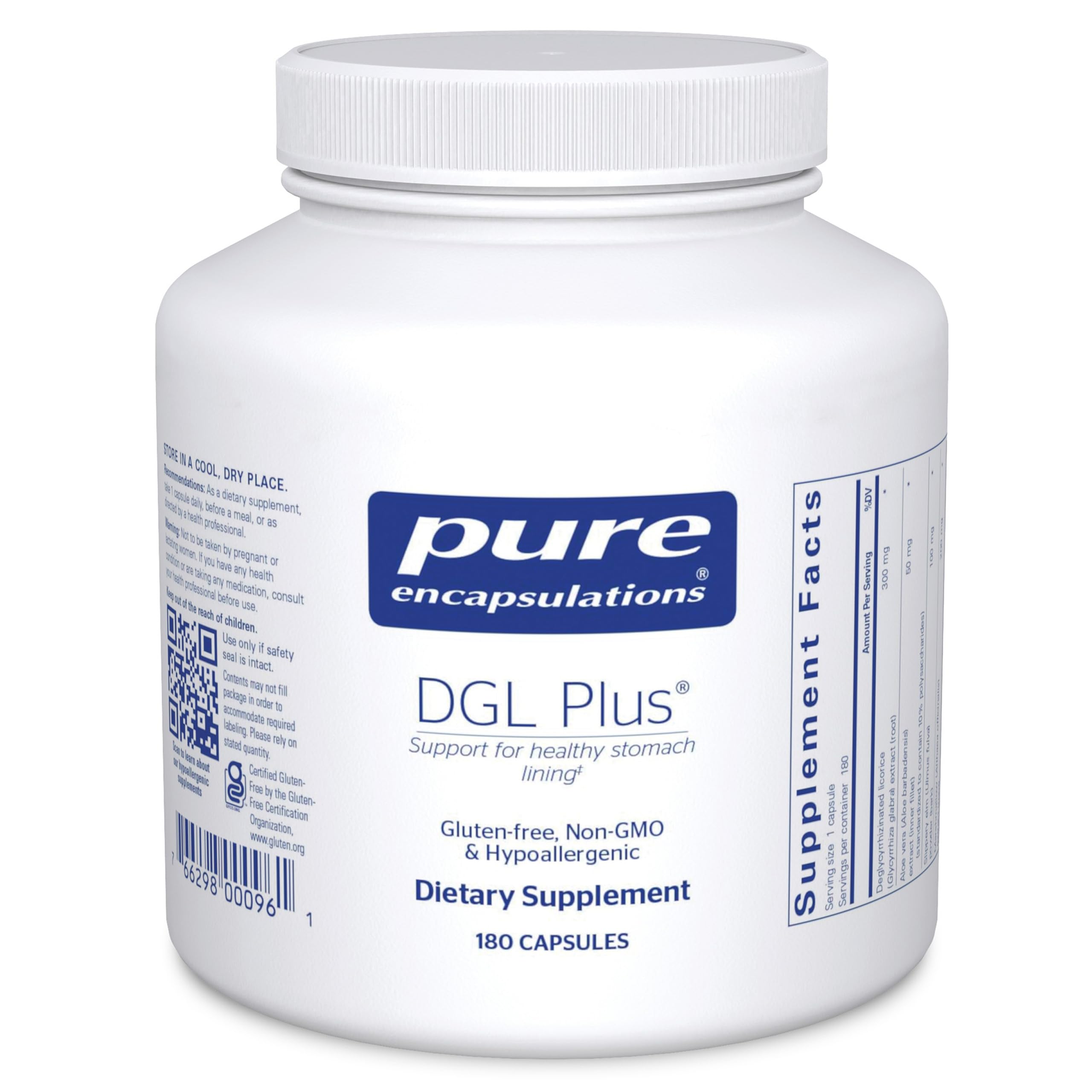 Pure Encapsulations DGL Plus Gut Health Supplement with Marshmallow Root