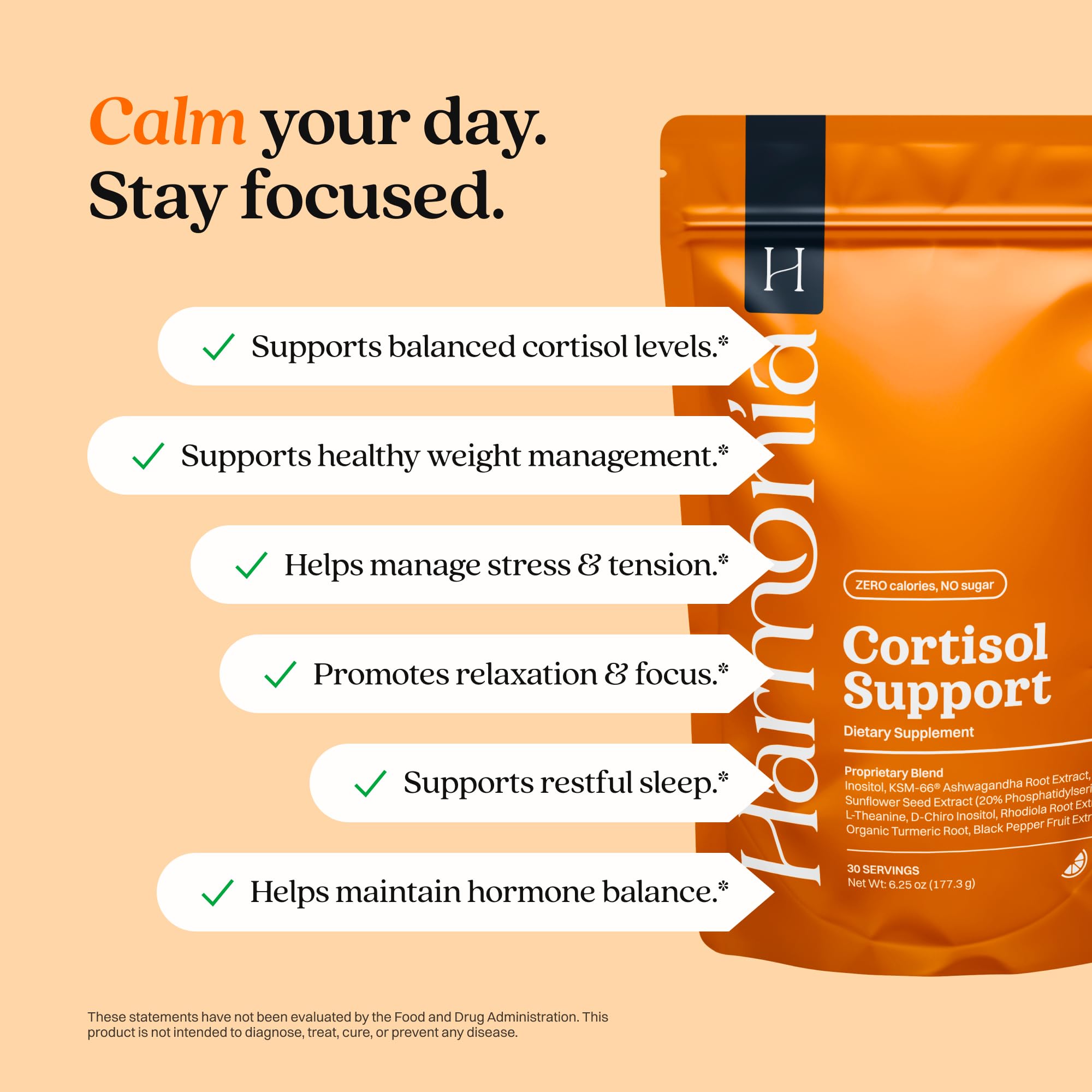 Harmonia Cortisol Cocktail Drink Mix Stress Support

