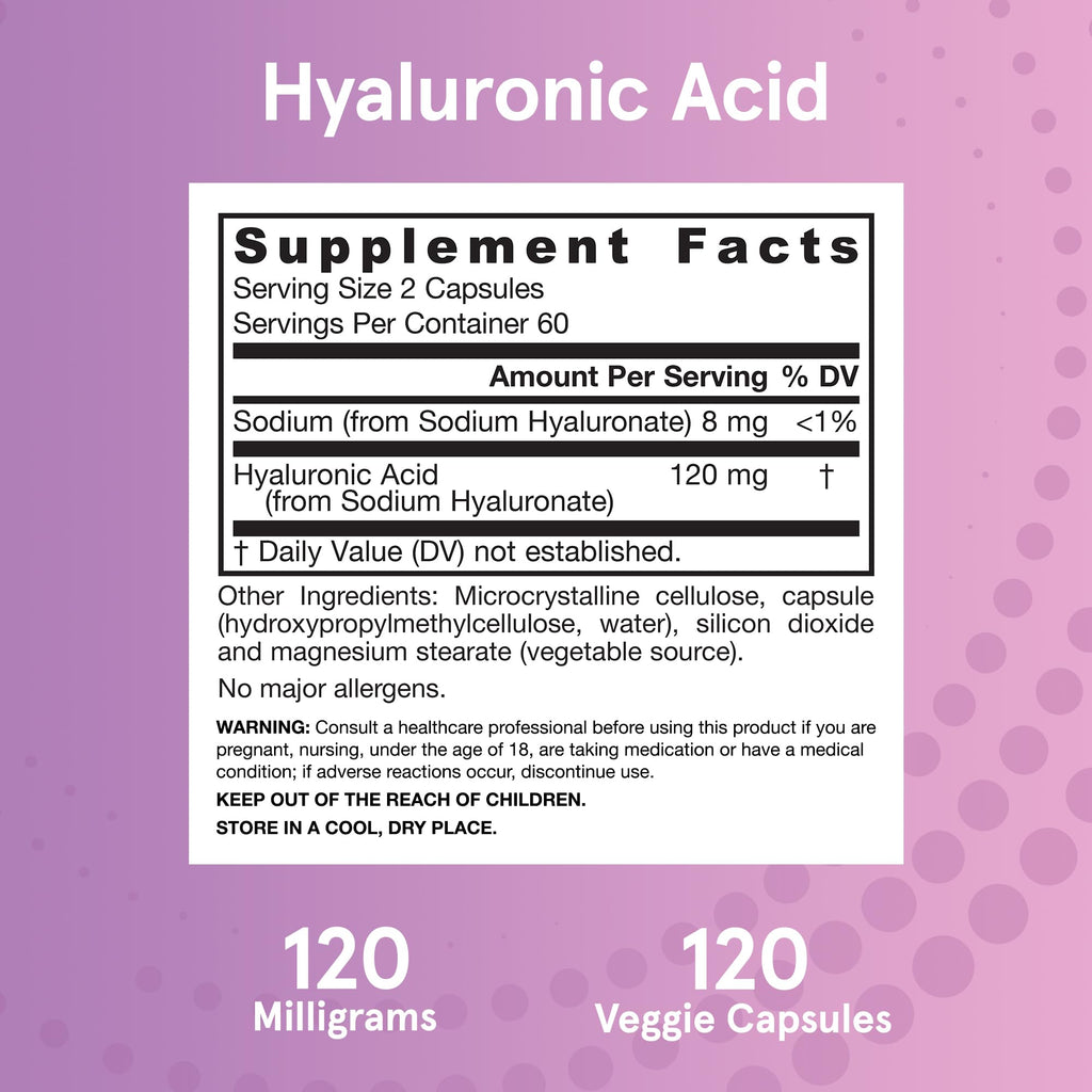 Jarrow Formulas Hyaluronic Acid Dietary Supplement

