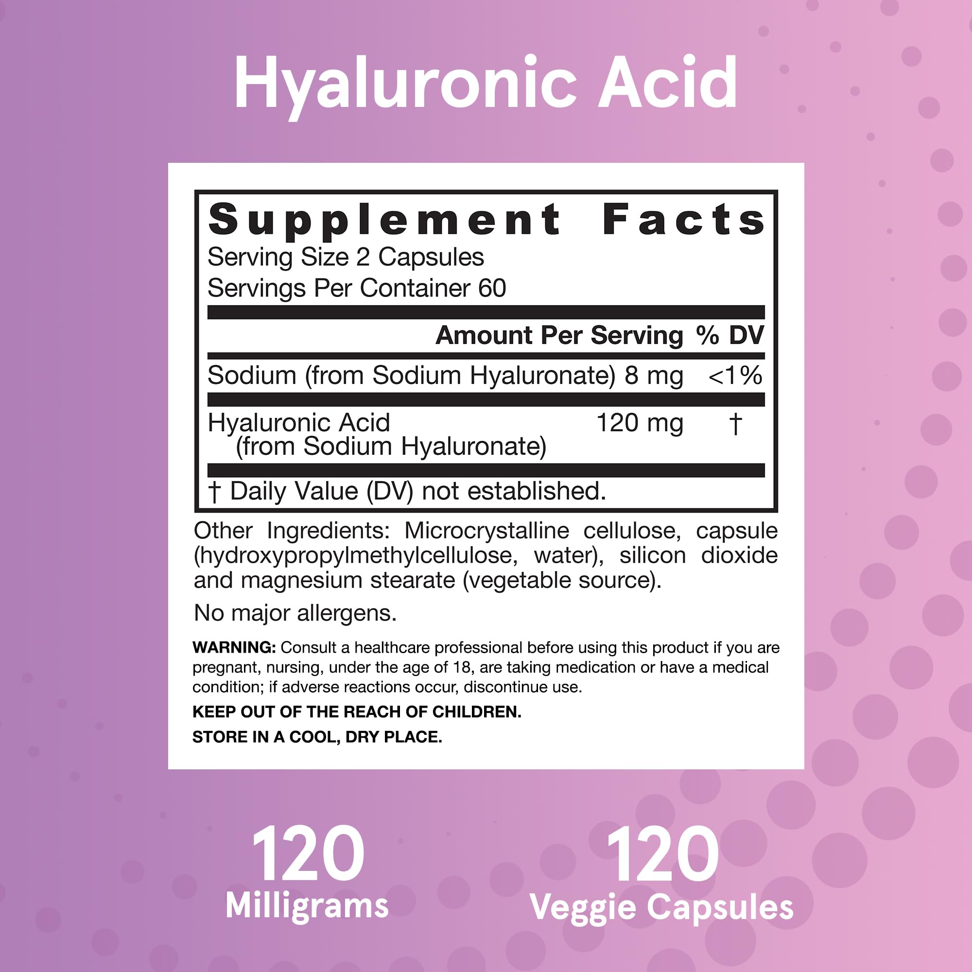Jarrow Formulas Hyaluronic Acid Dietary Supplement

