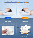 Cozyplayer Cooling Neck Support Pillow with Memory Foam

