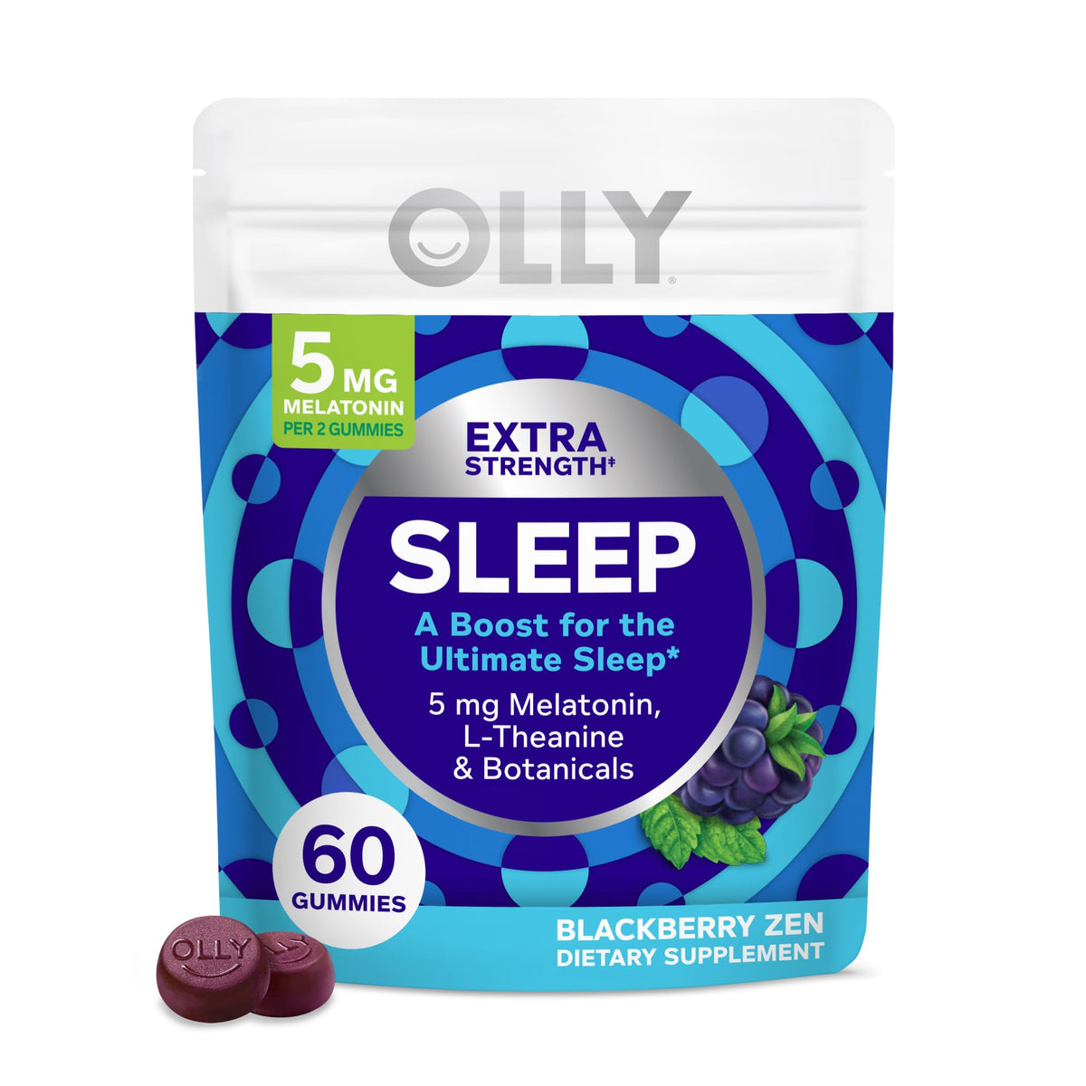 OLLY Extra Strength Sleep Gummies with Melatonin & L-Theanine