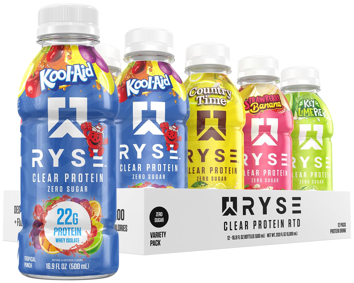 RYSE Clear Protein Drink - 22g Whey Isolate, Sugar-Free