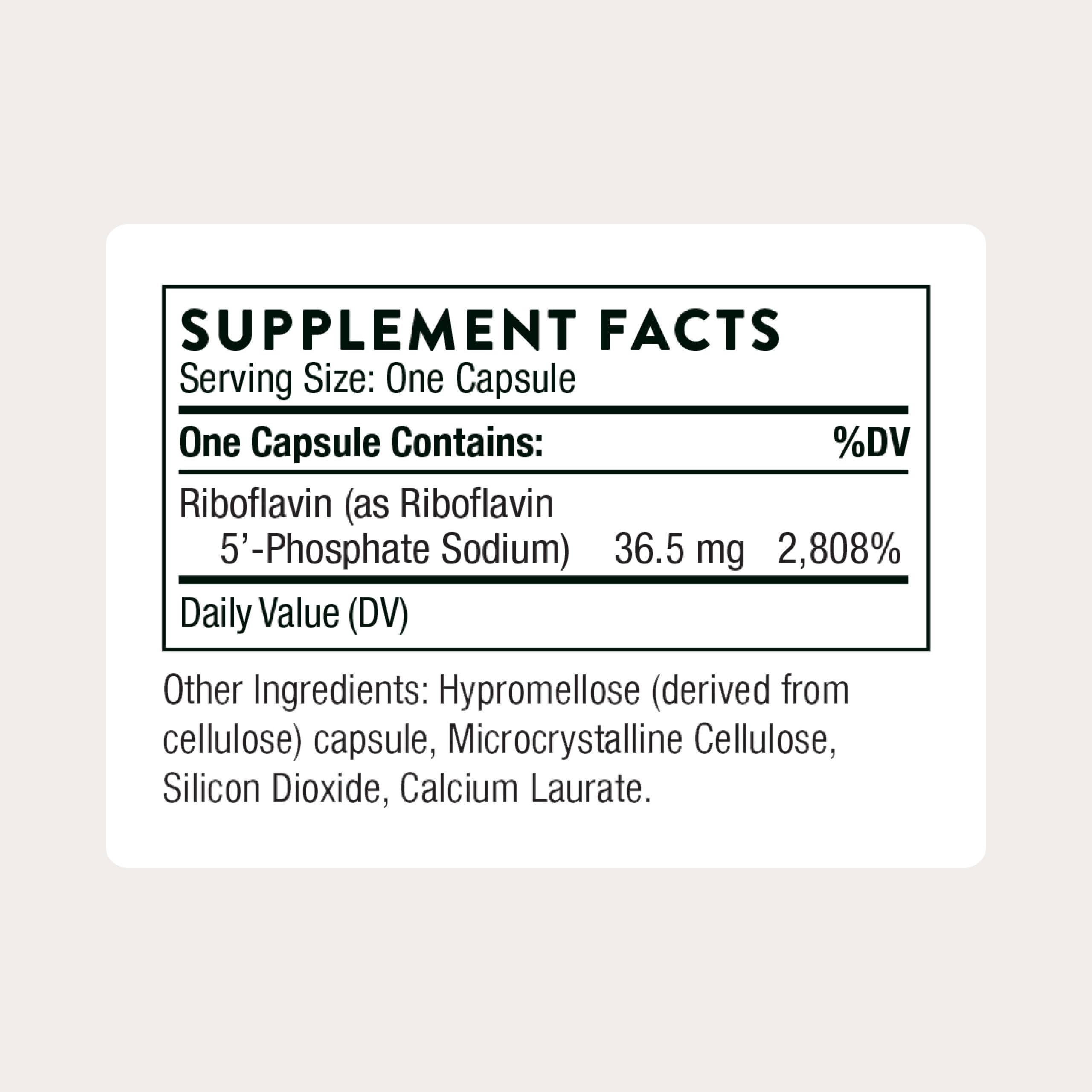 THORNE Riboflavin Phosphate Bioactive Vitamin Supplement

