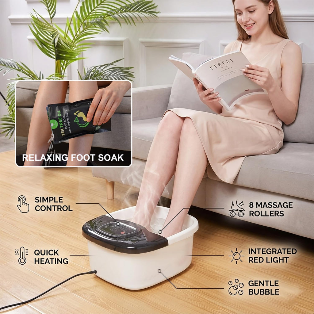 Foot Spa Bath Massager with Heat and Bubbles | Epsom Salt

