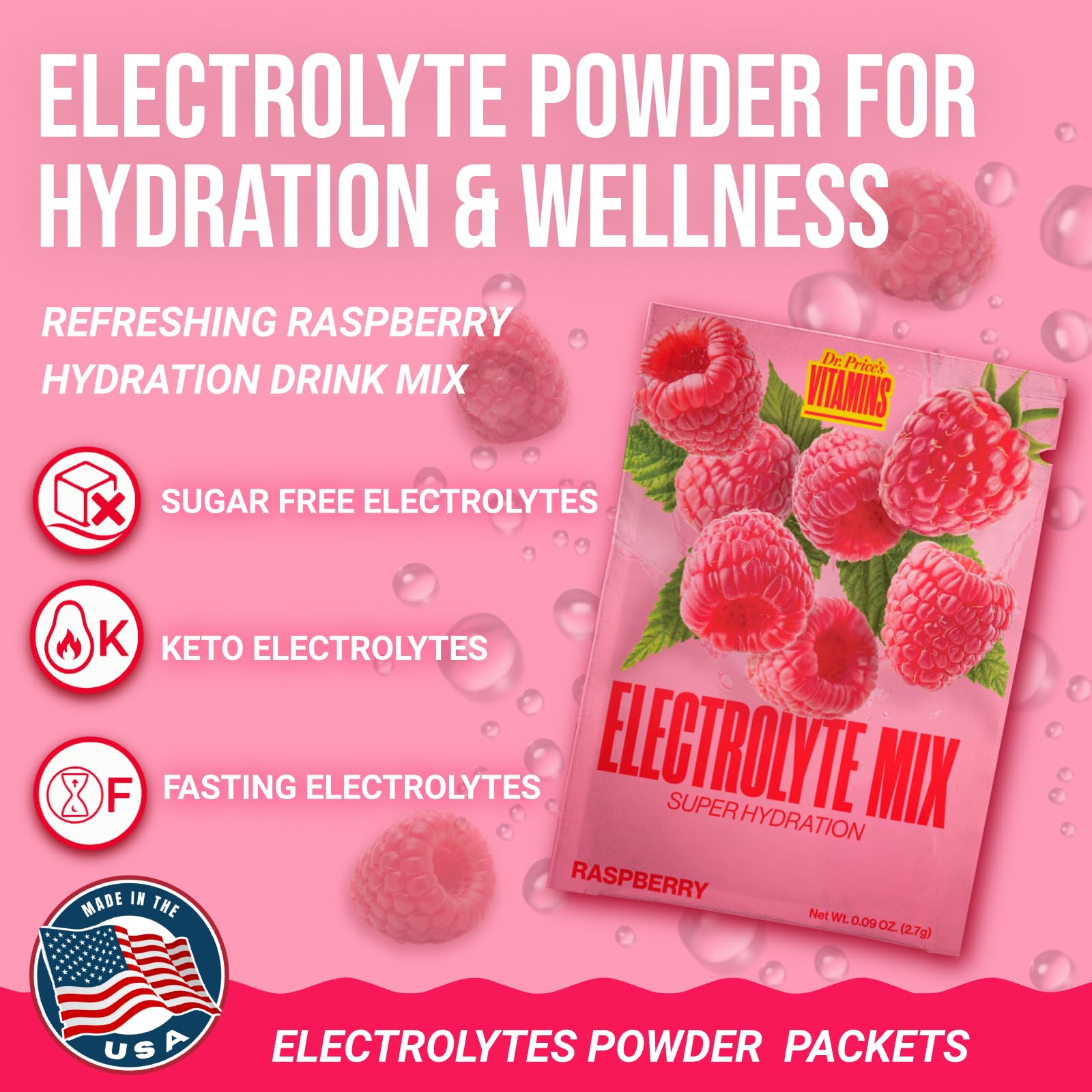 Dr Price's Electrolyte Hydration Powder - Sugar Free, Vegan

