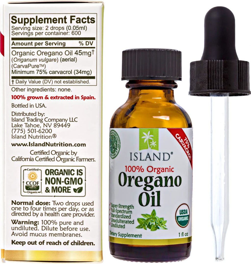 Oregano Oil Drops by Island Nutrition

