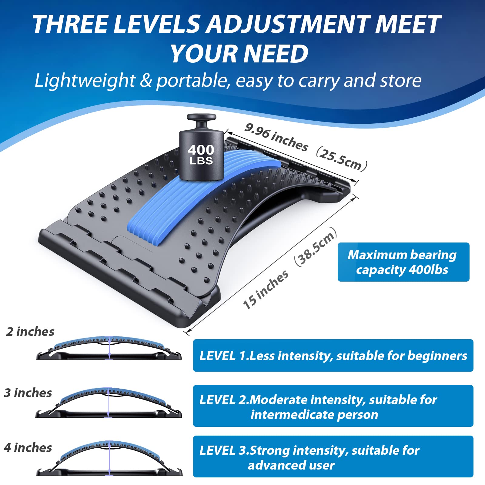 MINOLL Back Stretcher - Lumbar Arch for Pain Relief

