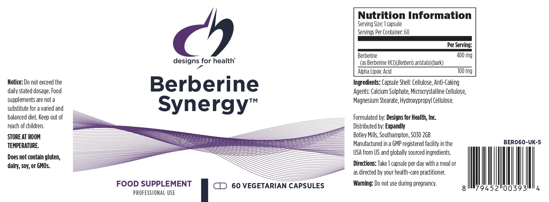 Designs for Health Berberine & Alpha Lipoic Acid 2-in-1 Capsule

