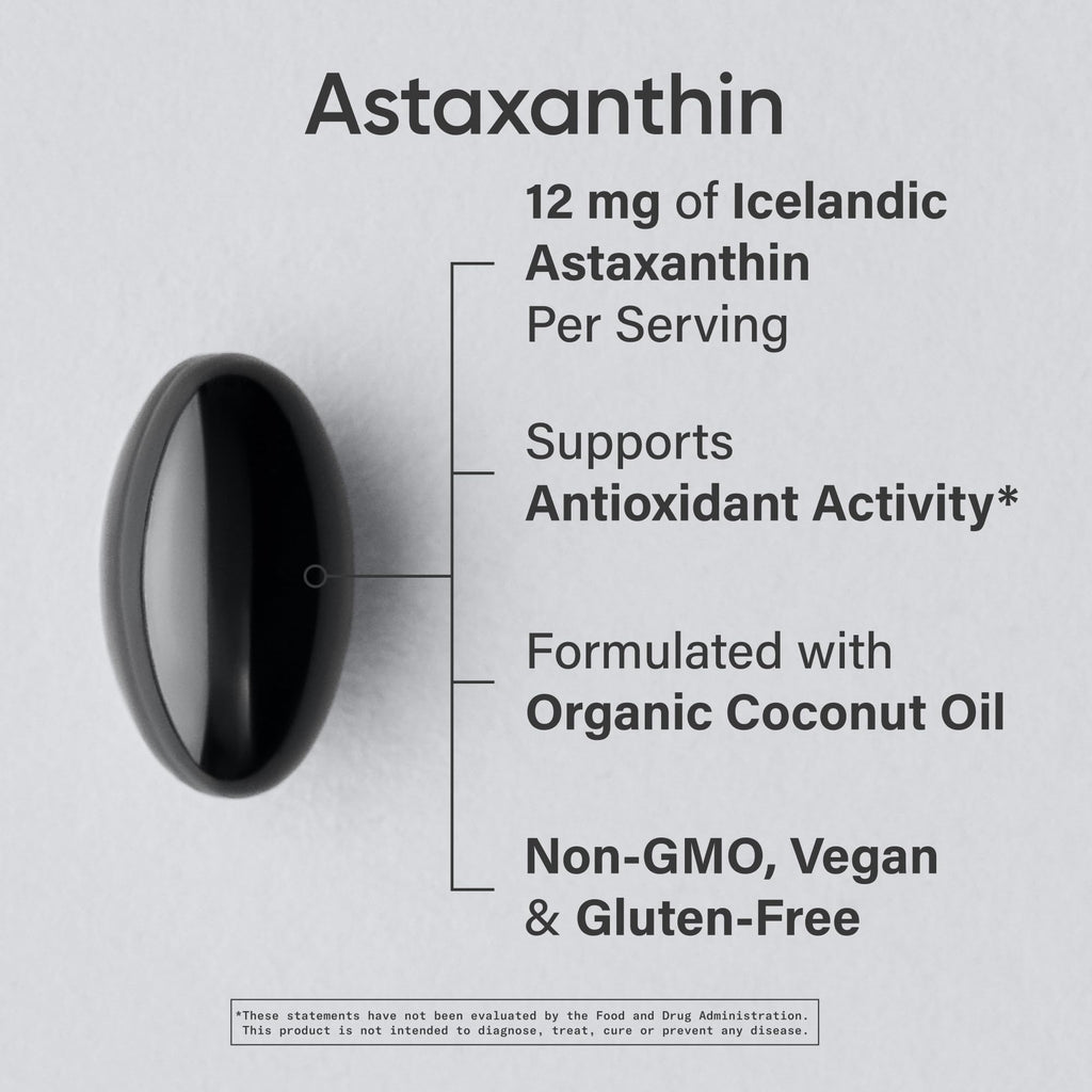 Sports Research Astaxanthin from Algae - Vegan Softgels

