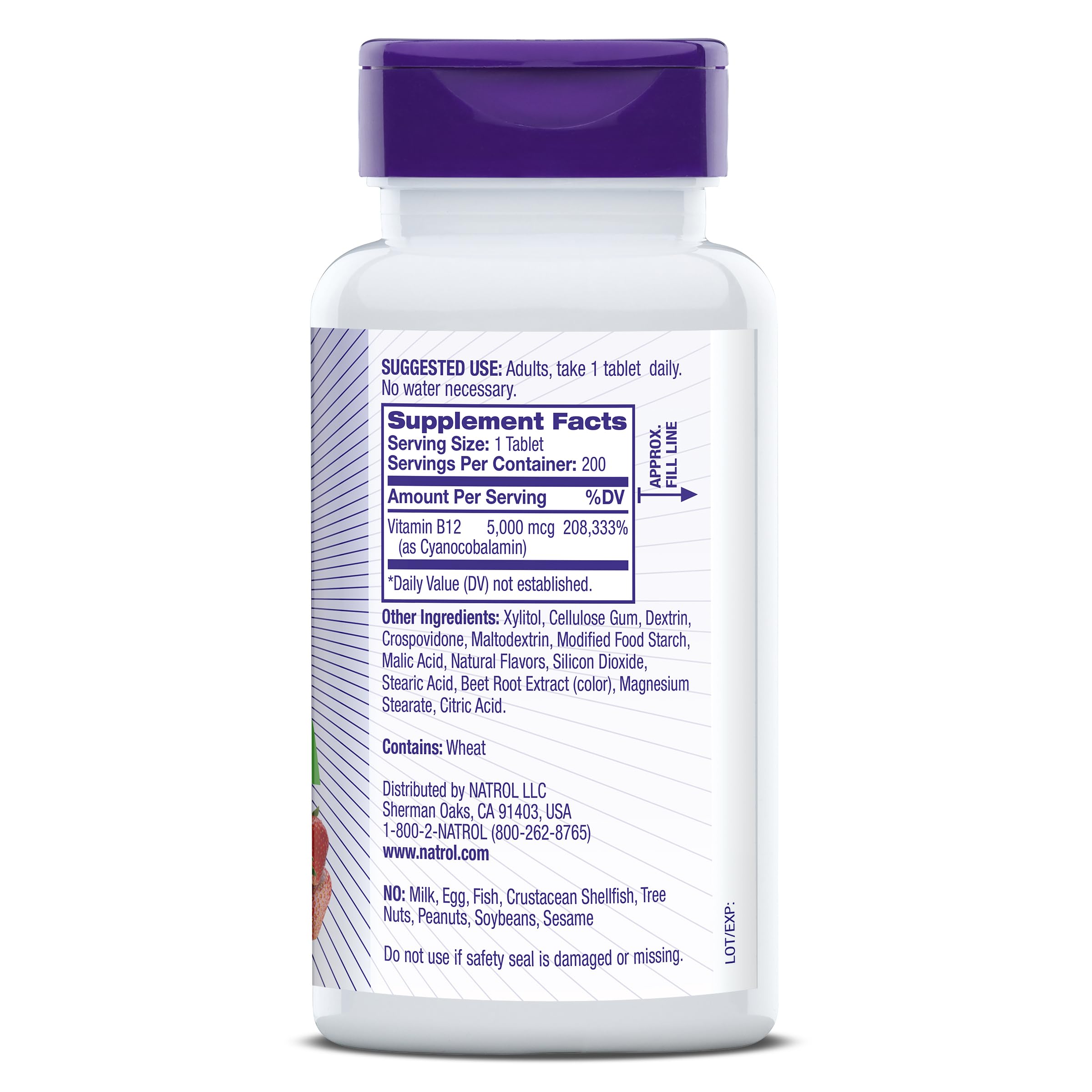 Natrol Vitamin B12 Fast Dissolve 5000 mcg | Energy Support

