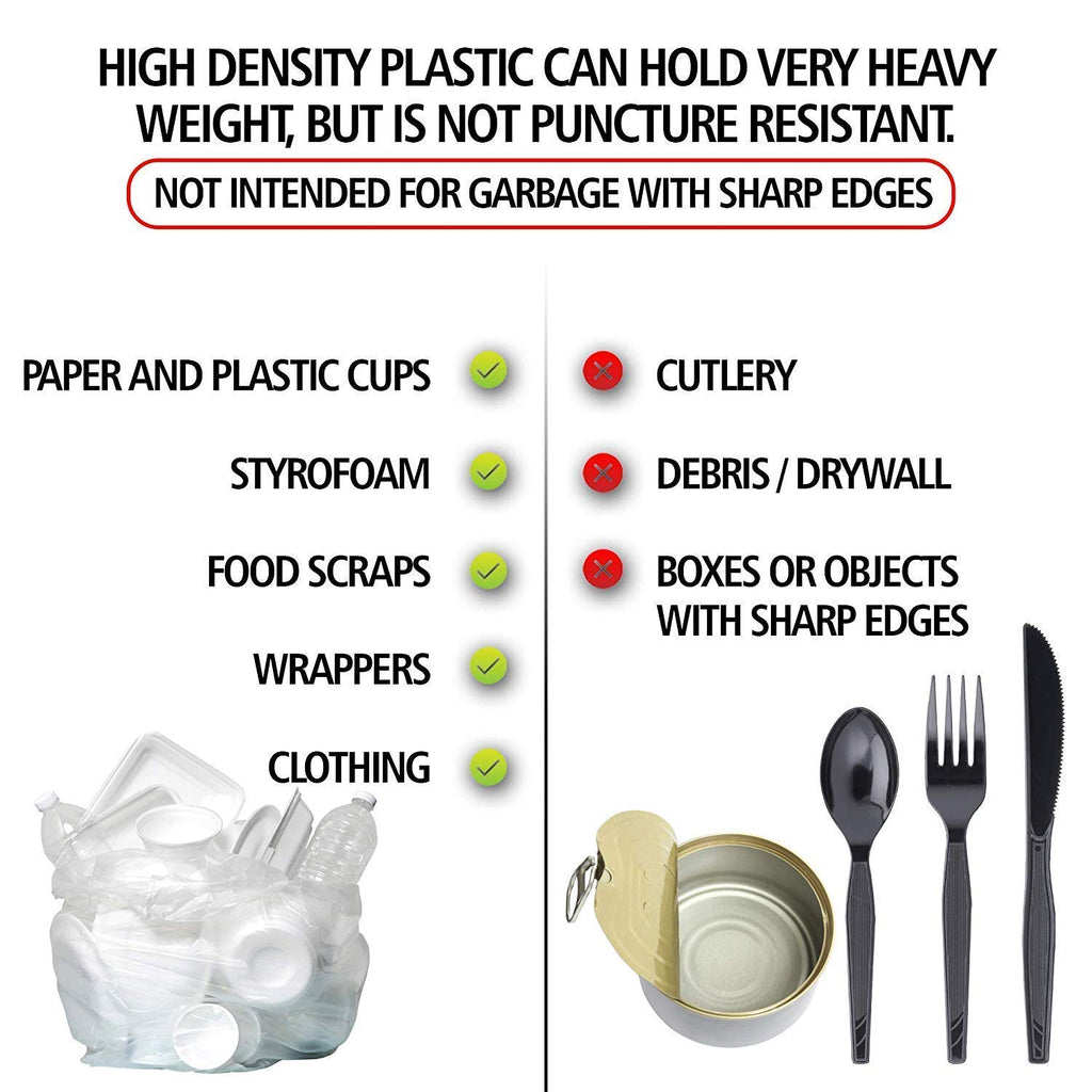 Aluf Plastics High-Density Trash Bags - Heavy-Duty

