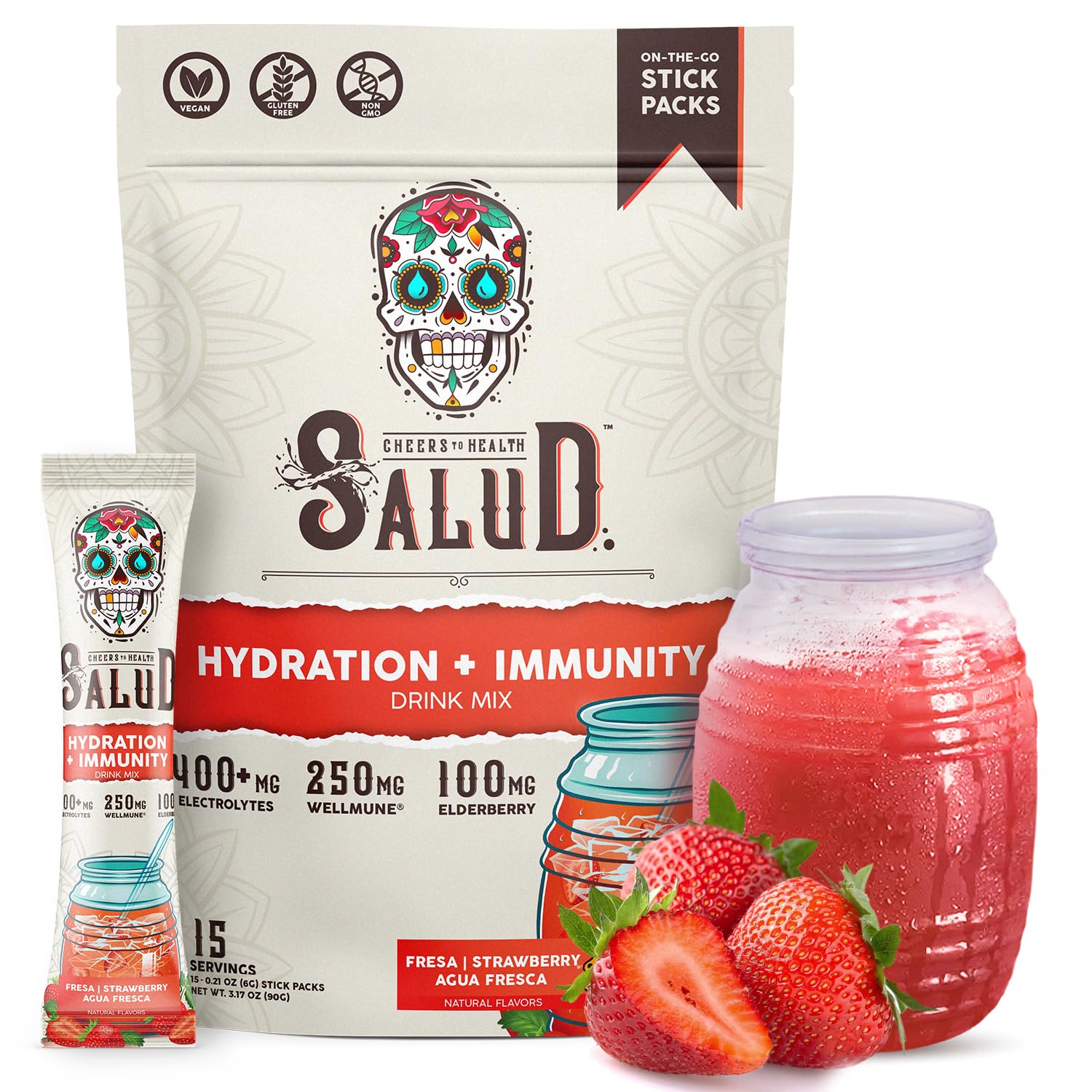 Salud 2-in-1 Hydration Sachets + Immunity Electrolytes Powder