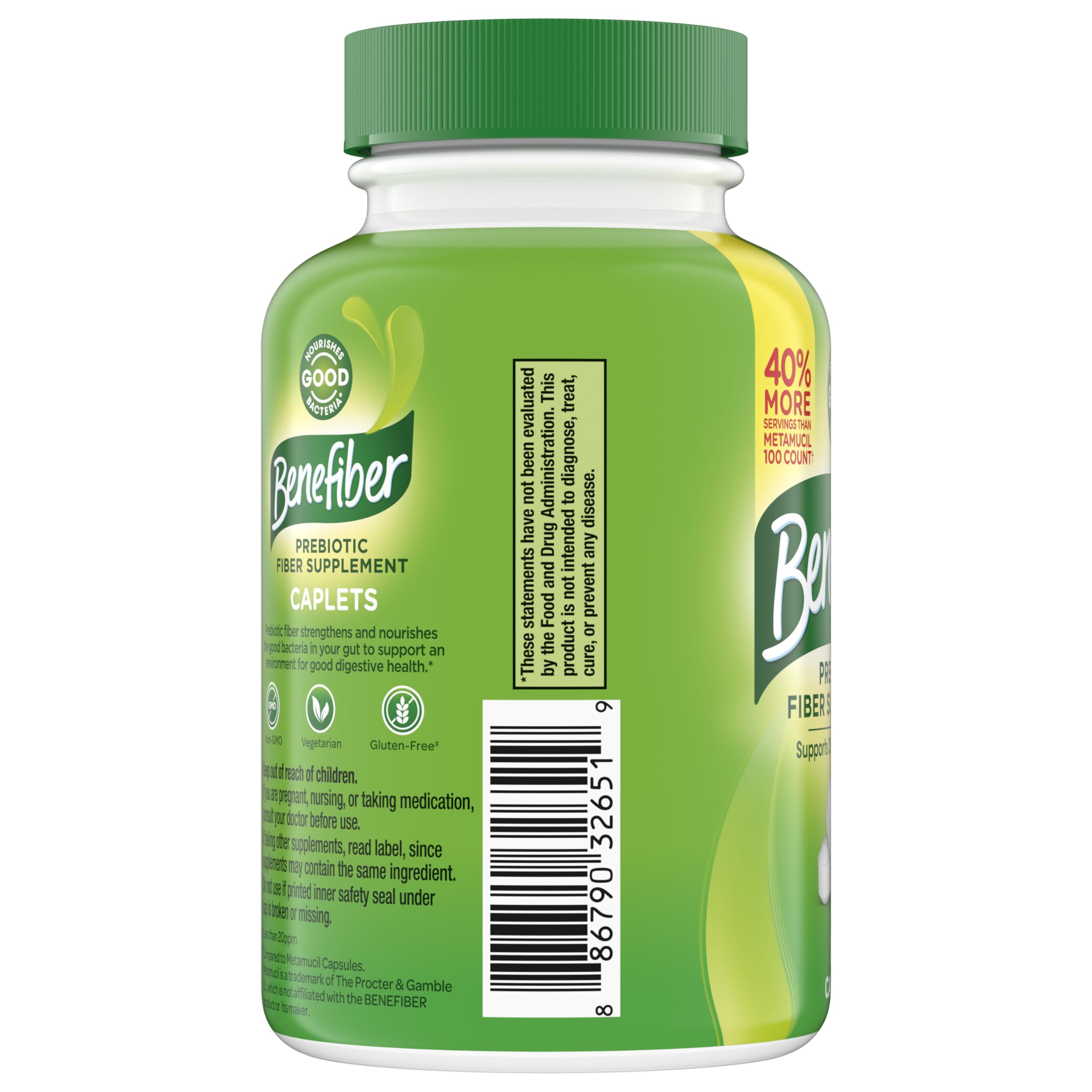 Benefiber Prebiotic GLP-1 Fiber Caplets | Digestive Support

