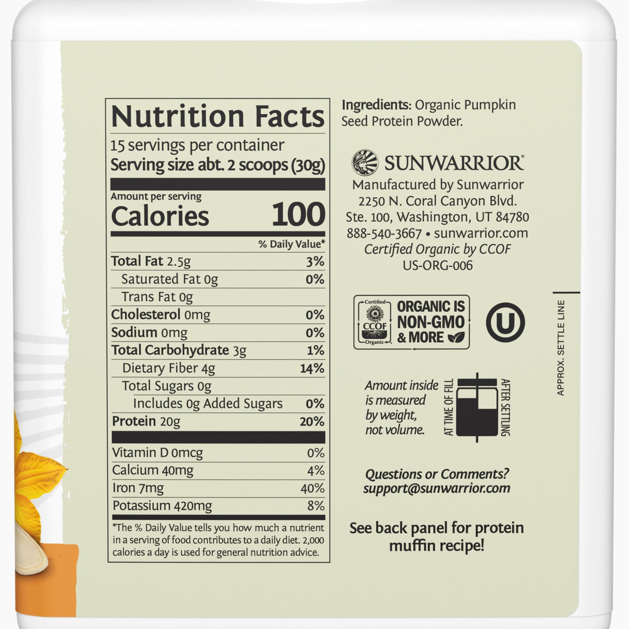 Organic Pumpkin Seed Protein Powder | Plant-Based Protein

