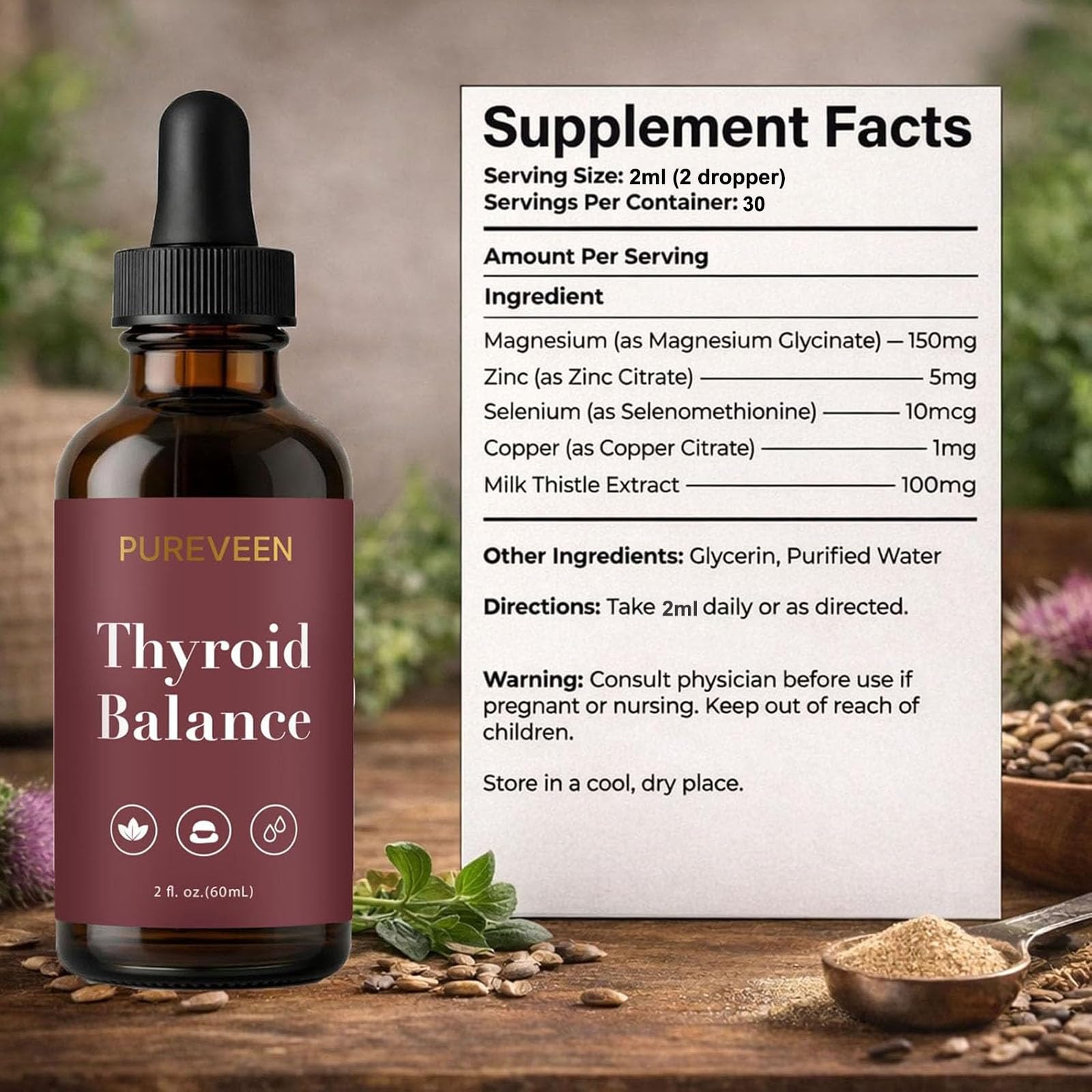 Pureveen Daily Wellness Liquid Dietary Supplement

