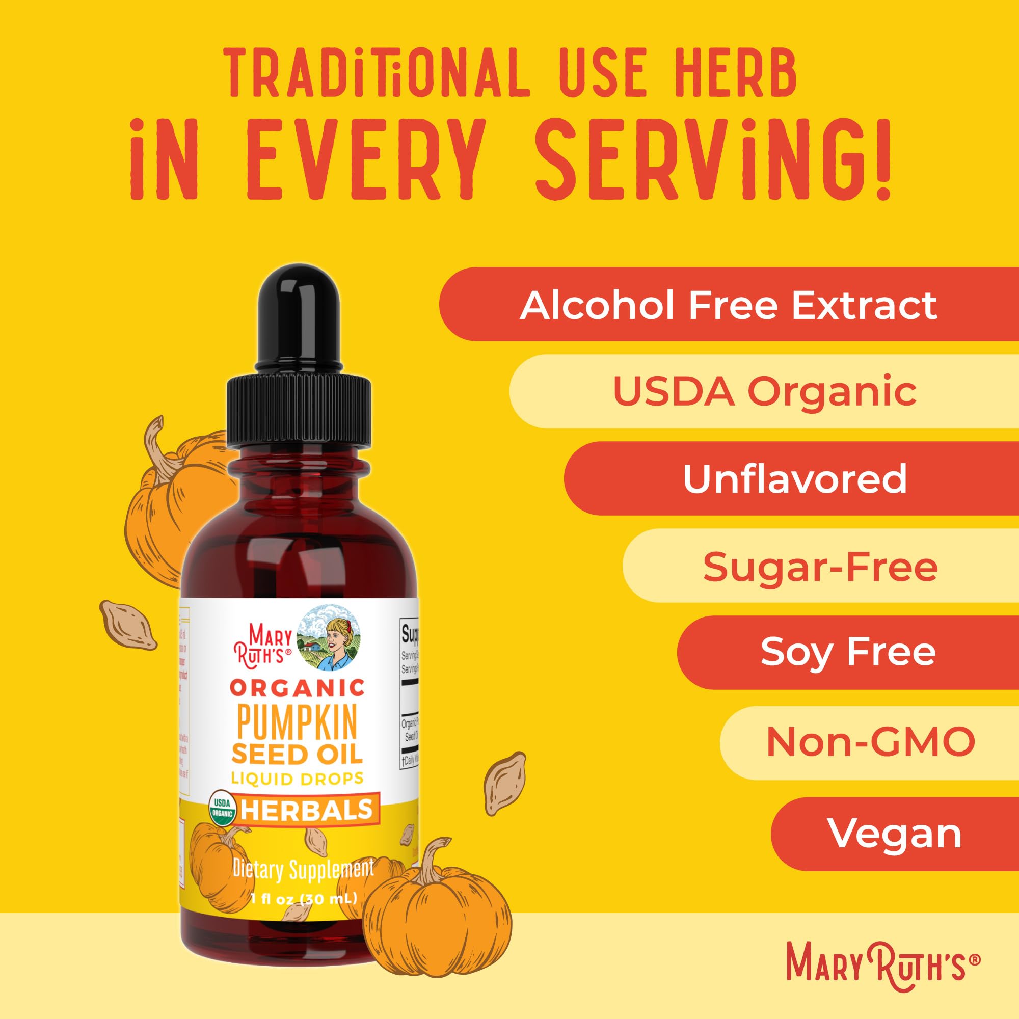MaryRuth's Organics Pumpkin Seed Oil Drops – Organic & Vegan

