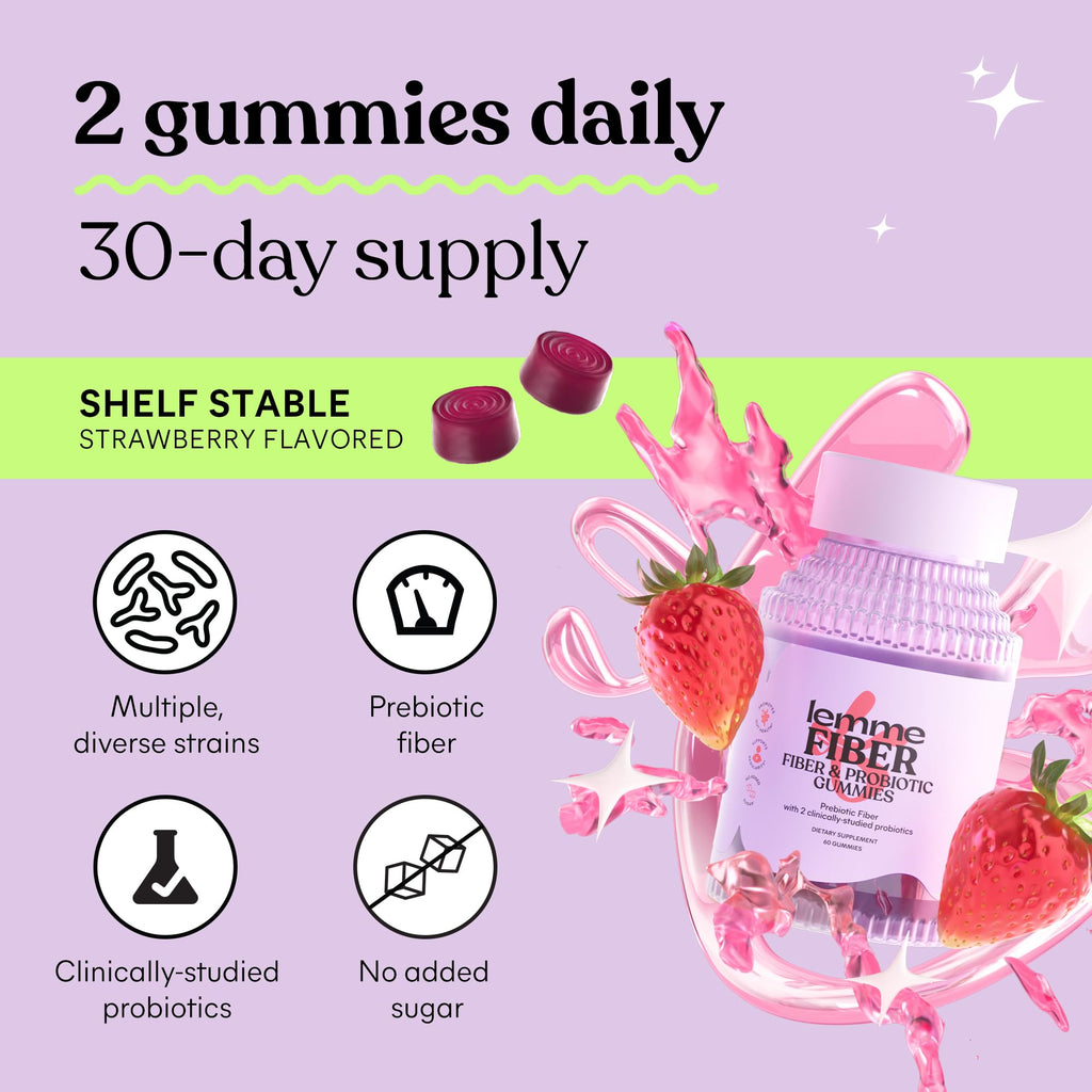 Lemme Fiber & Probiotic Gummies|Digestive Health

