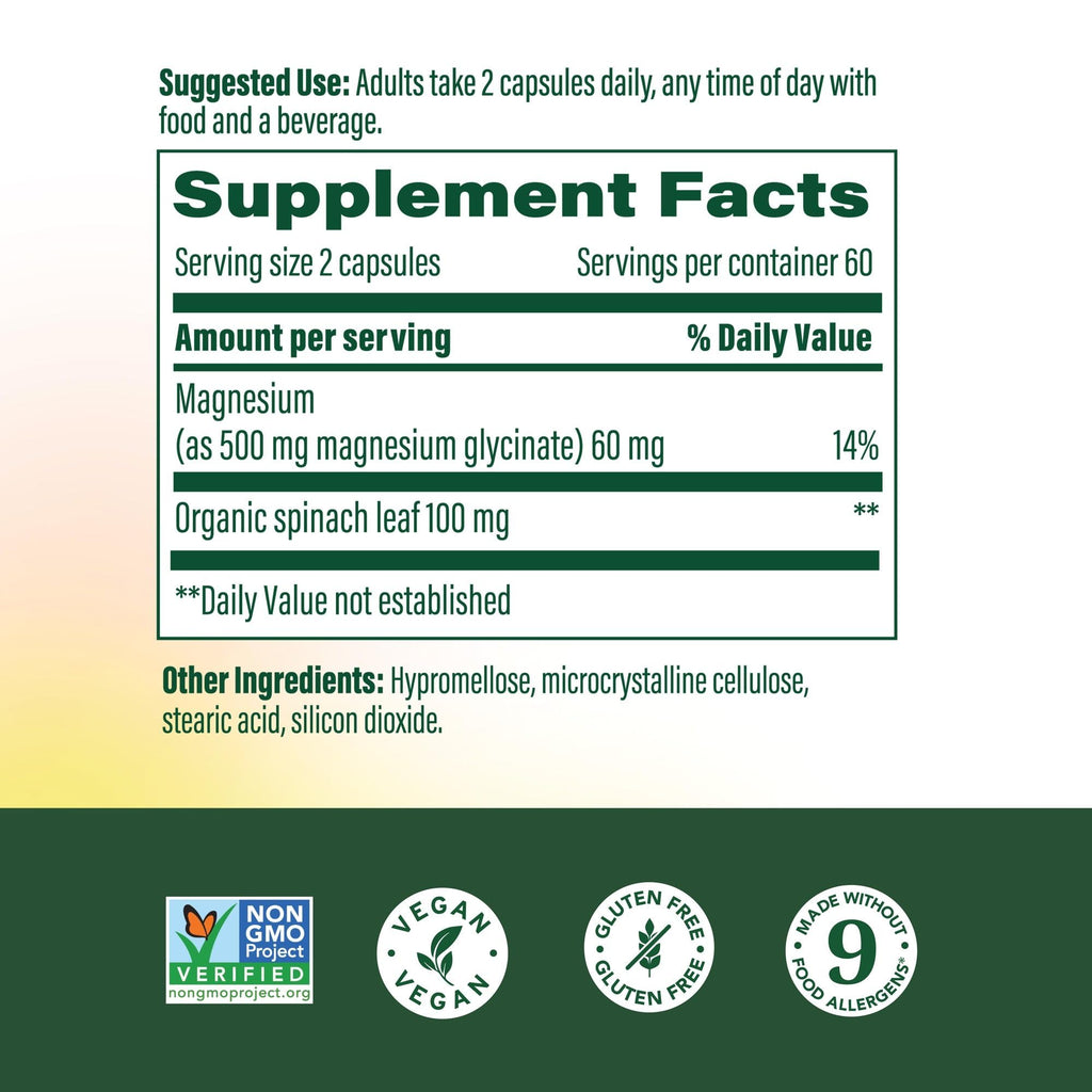 MegaFood Magnesium Glycinate Chelated Supplement

