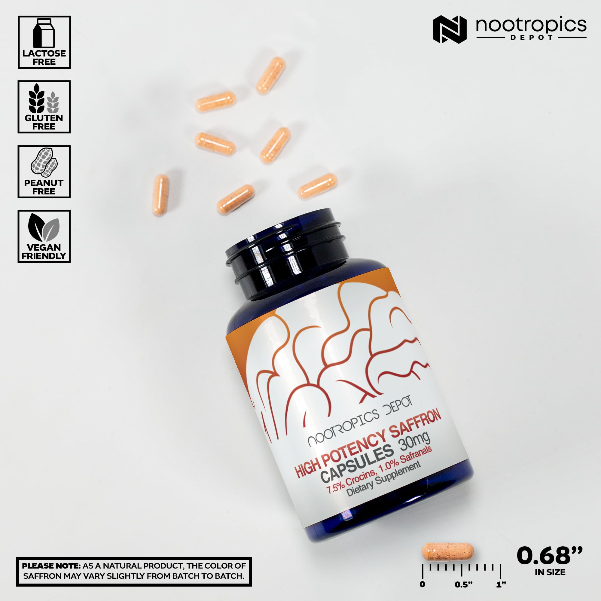 Nootropics Depot Saffron Extract Capsules 30mg


