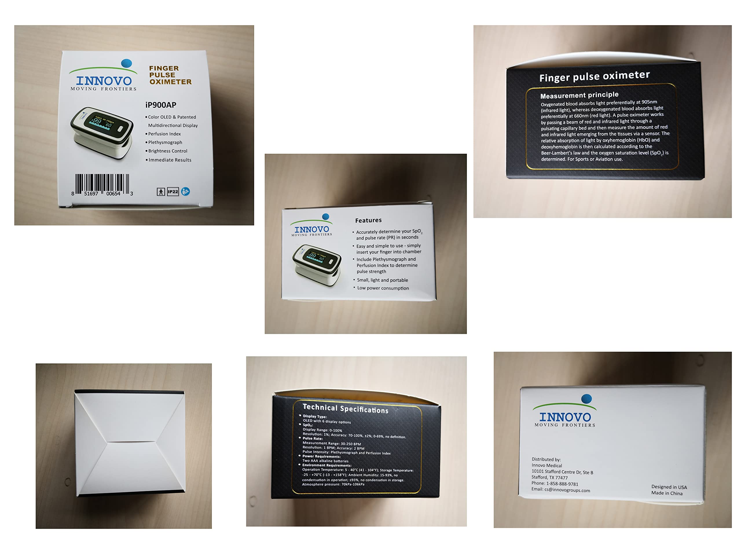 Innovo iP900AP Fingertip Pulse Oximeter | Premium Accuracy

